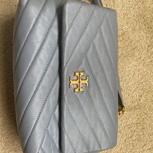 Tory Burch Kira Chevron Small Convertible Shoulder Bag Cloud Blue